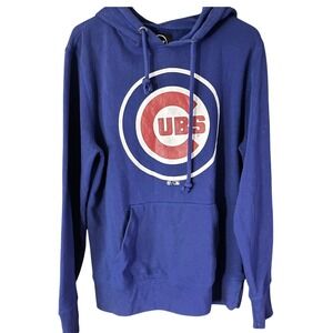 47 Chicago Cubs Hoodie Mens Small Blue Pullover Fleece Long Sleeve